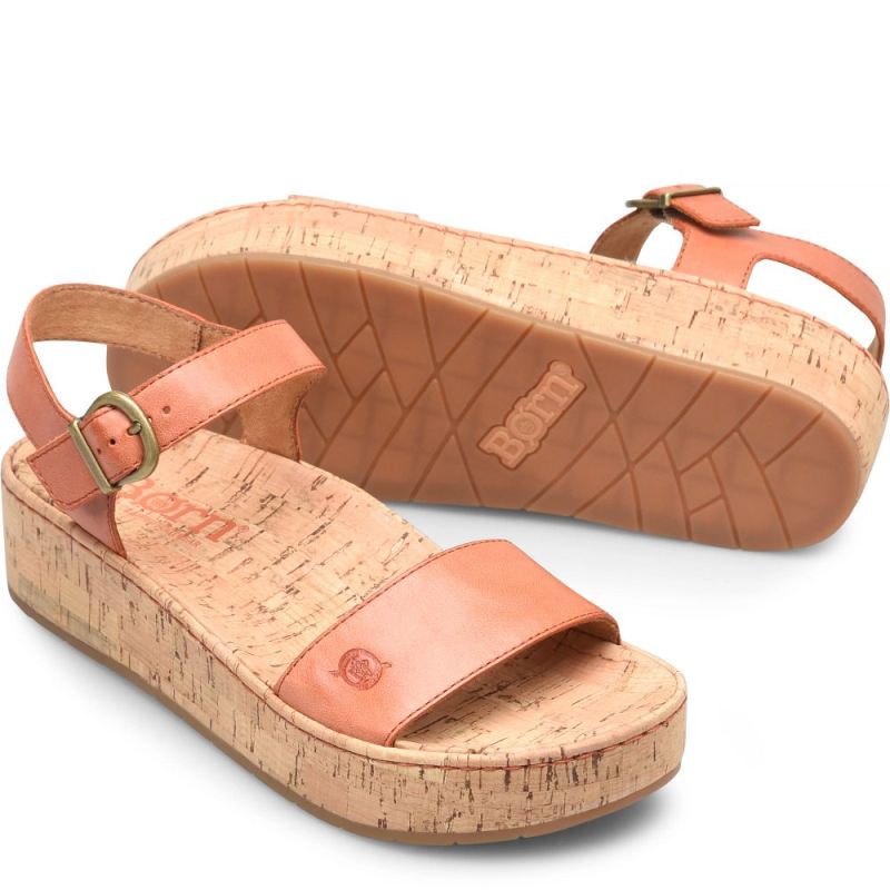 Born Women's Sari Sandals - Orange Papaya (Orange)