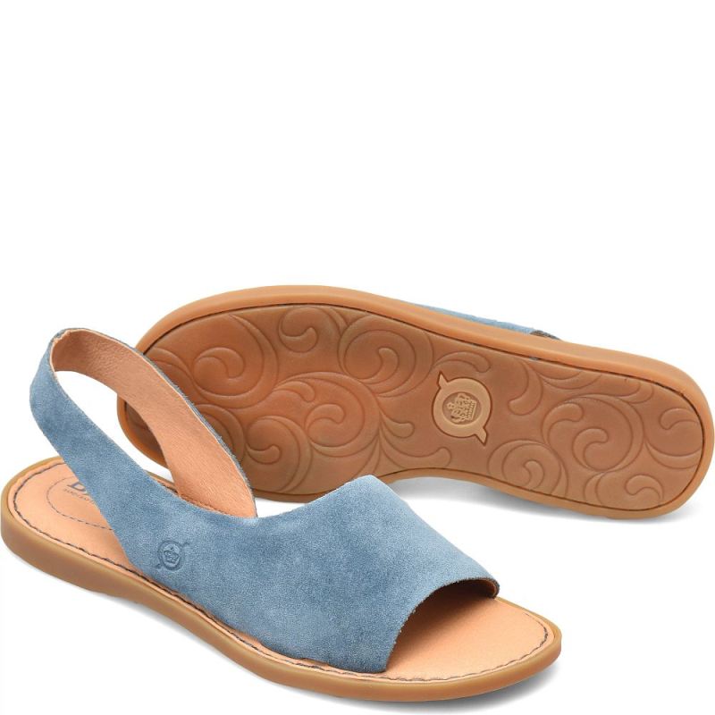 Born Women's Inlet Sandals - Jeans Suede (Blue)