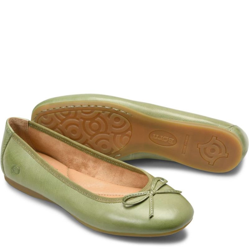 Born Women's Brin Flats - Green Leaf (Green)