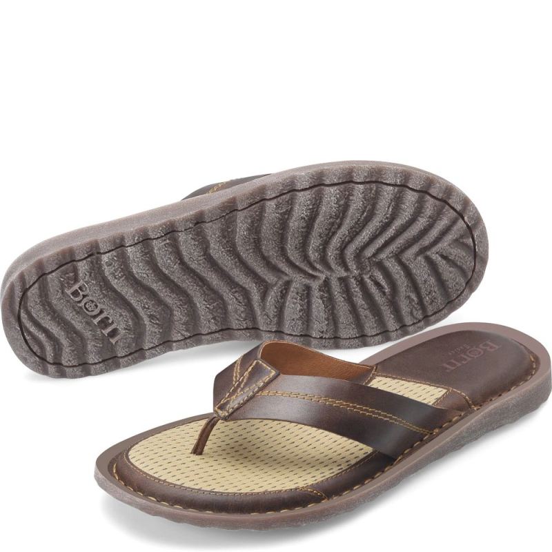 Born Men's Bermuda Basic Sandals - Dark Castano (Brown)