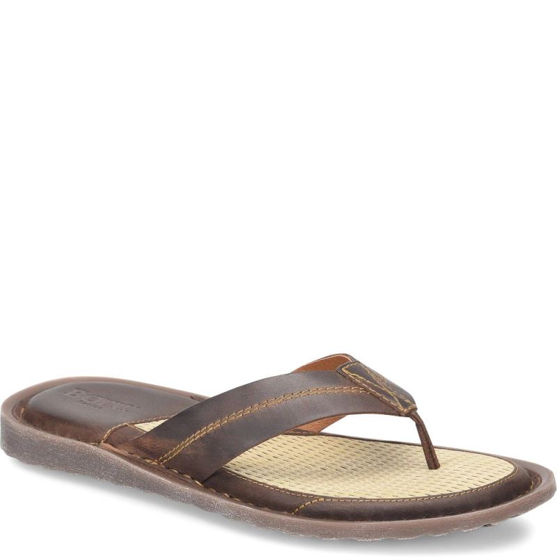 Born Men's Bermuda Basic Sandals - Dark Castano (Brown)