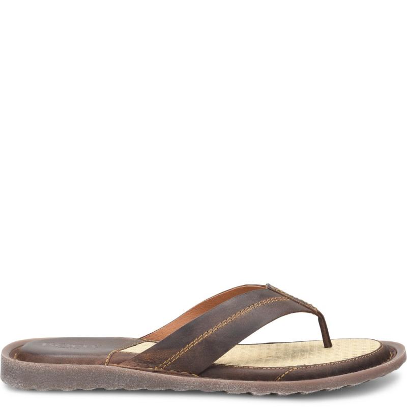 Born Men's Bermuda Basic Sandals - Dark Castano (Brown)