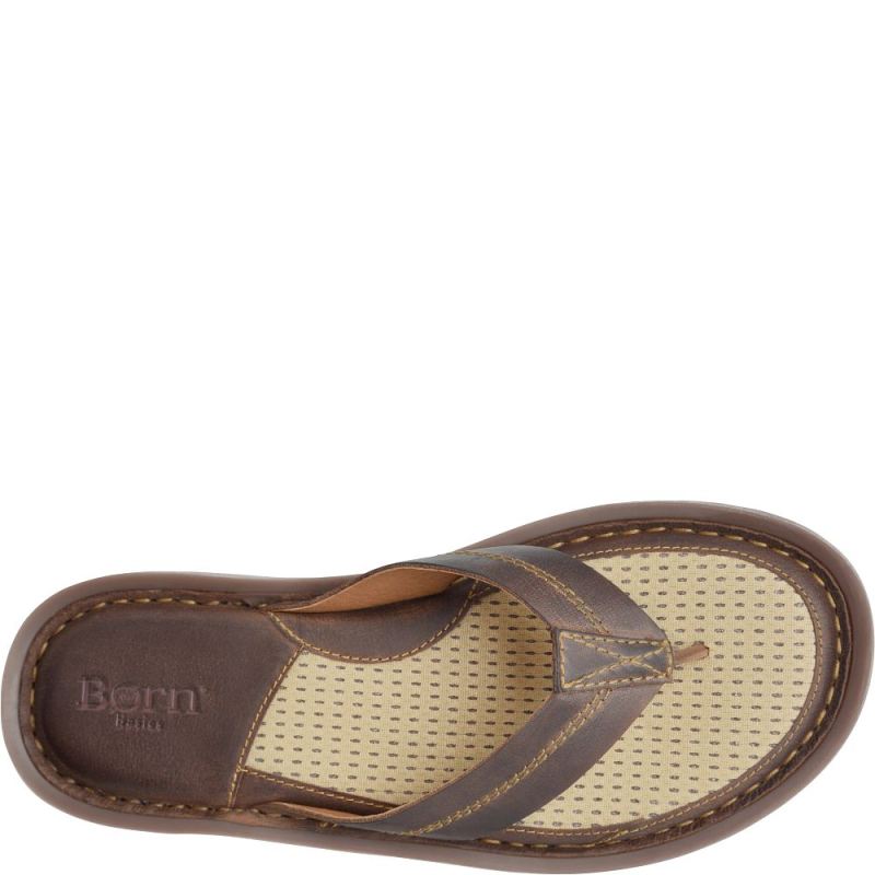 Born Men's Bermuda Basic Sandals - Dark Castano (Brown)