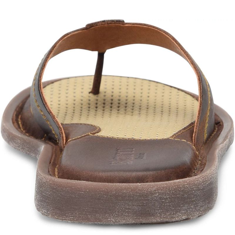 Born Men's Bermuda Basic Sandals - Dark Castano (Brown)