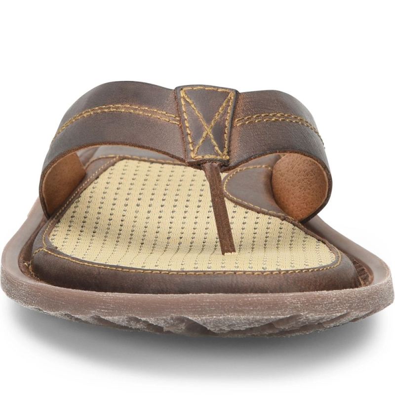 Born Men's Bermuda Basic Sandals - Dark Castano (Brown)