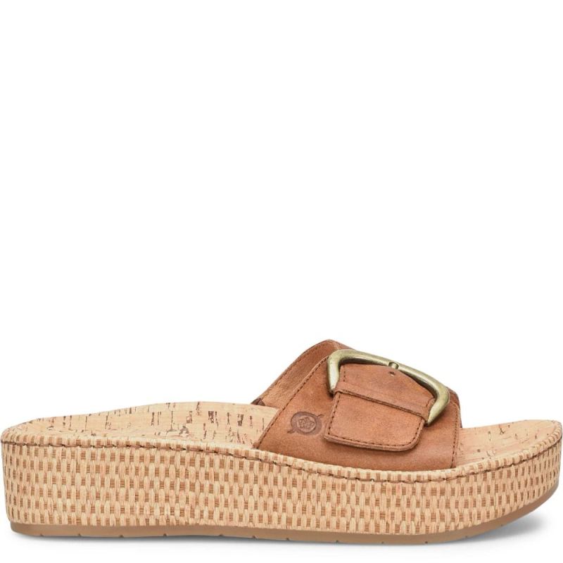 Born Women's Sloane Sandals - Tan Camel Distressed (Brown)