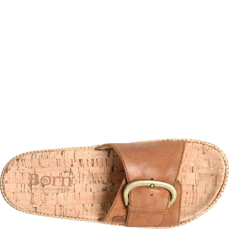 Born Women's Sloane Sandals - Tan Camel Distressed (Brown)