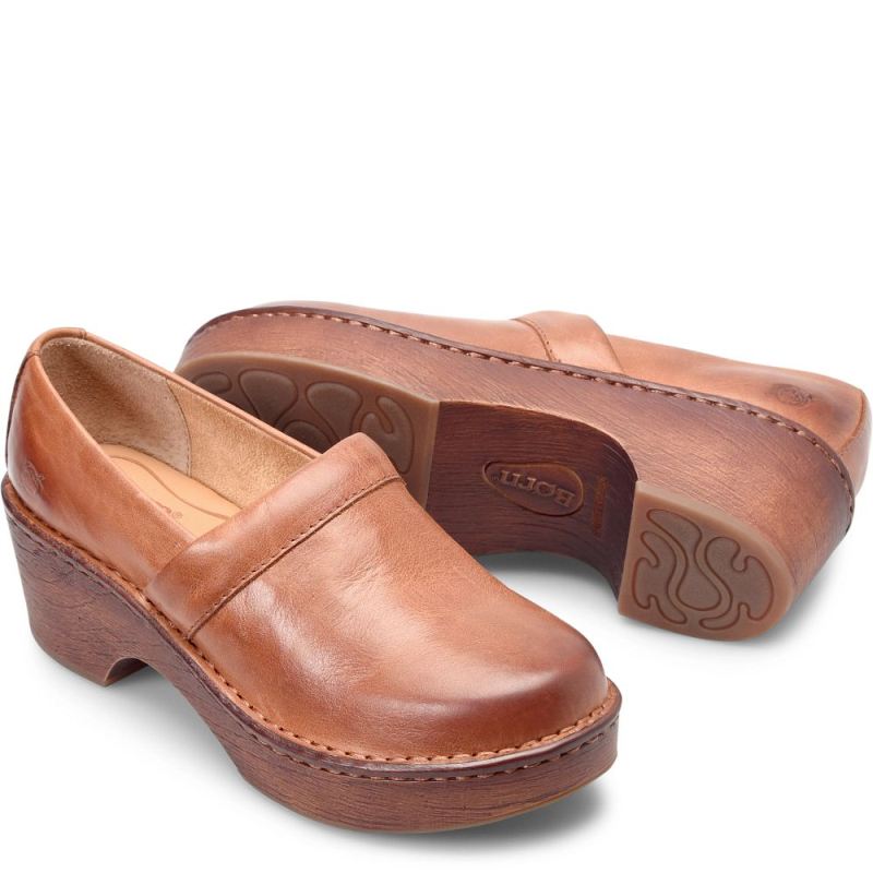 Born Women's Freya Clogs - Cognac Brown (Brown)