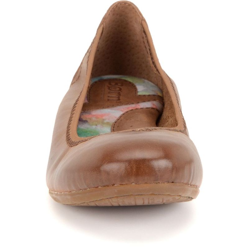 Born Women's Julianne Flats - Mid Brown (Brown)