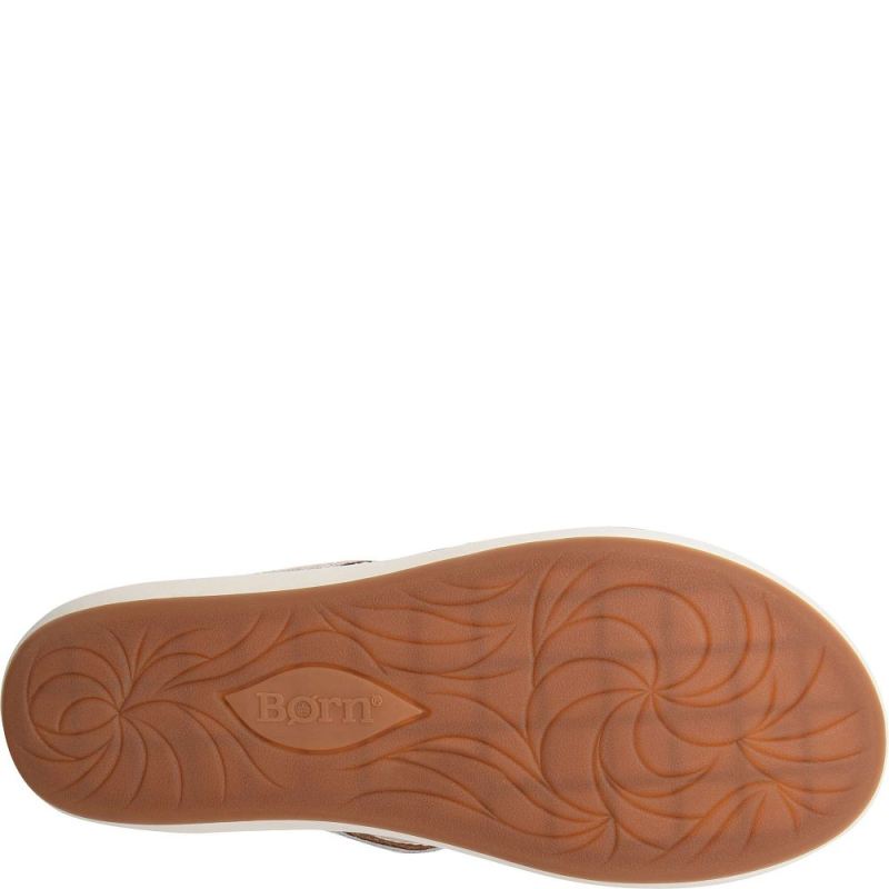 Born Women's Jenny Sandals - Light Gold Panna Cotta (Metallic)