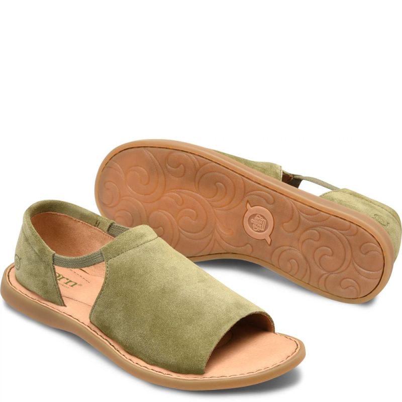 Born Women's Cove Modern Sandals - Kiwi Suede (Green)