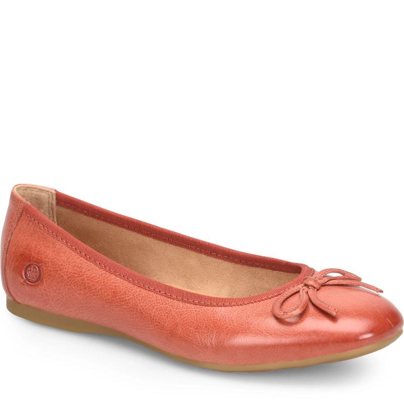 Born Women's Brin Flats - Rust Cayenne (Red)