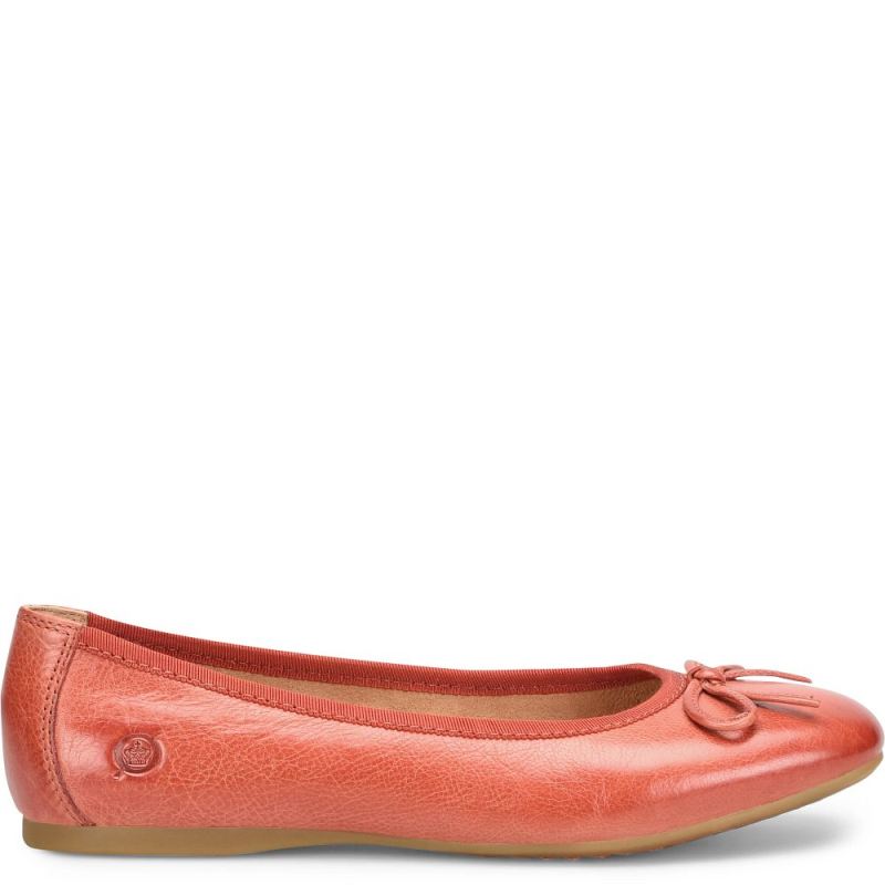 Born Women's Brin Flats - Rust Cayenne (Red)