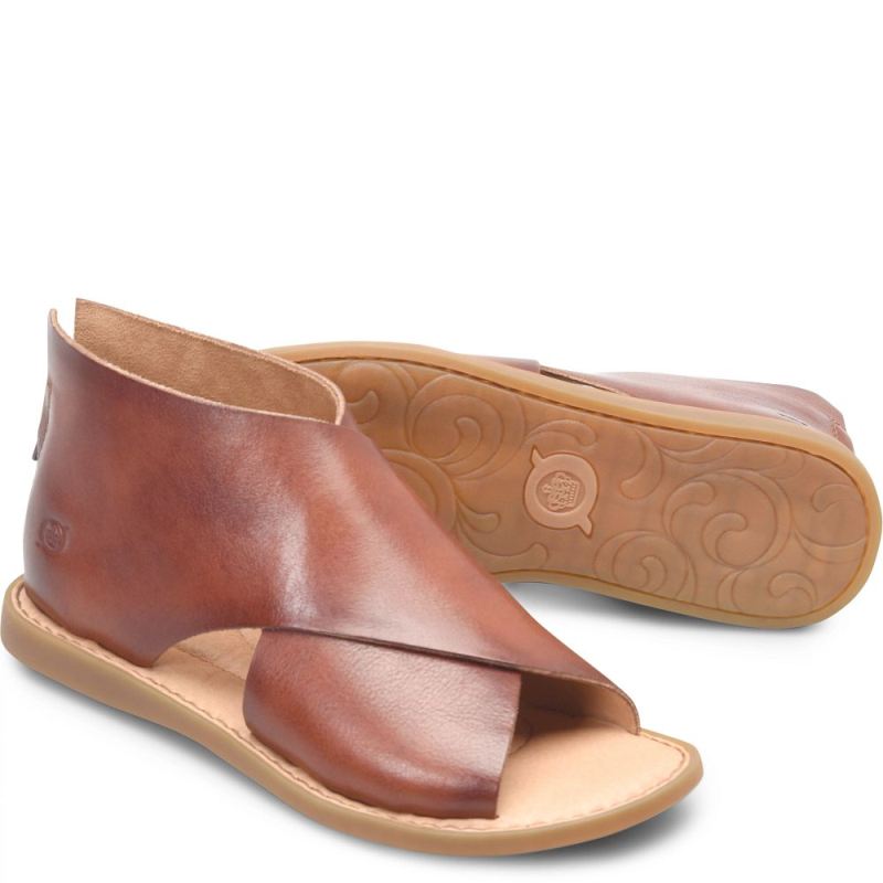 Born Women's Iwa Sandals - Dark Tan Bourbon (Brown)