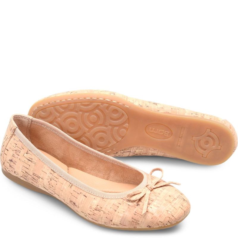 Born Women's Brin Flats - Natural Cork (Tan)