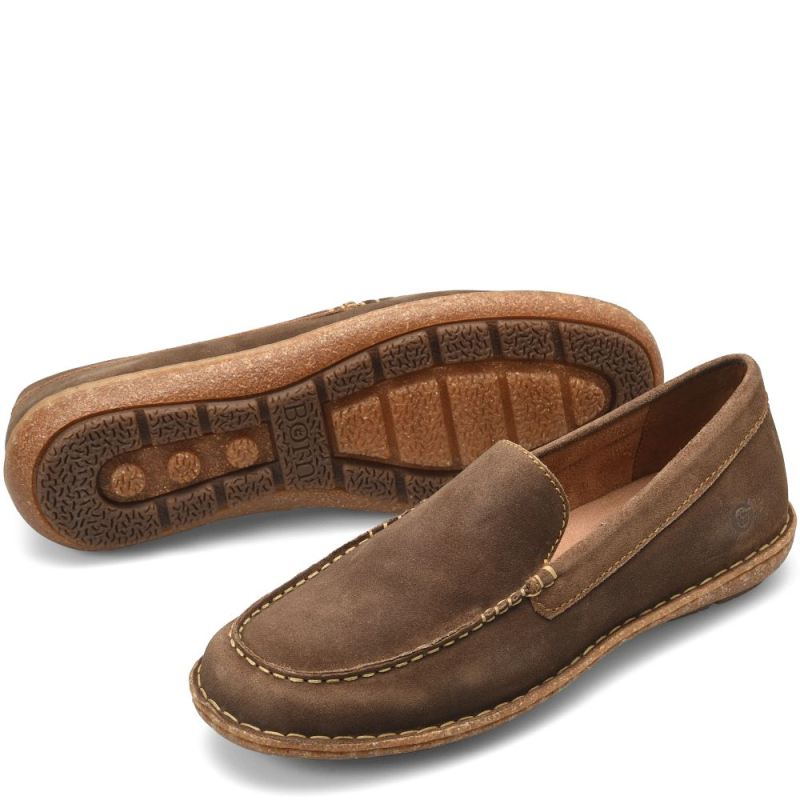 Born Men's Naldo Slip-Ons & Lace-Ups - Taupe Avola Nubuck (Tan)