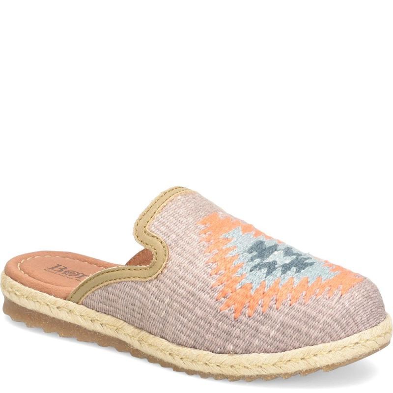 Born Women's Gretta Clogs - Taupe Cotton Fabric (Multicolor)