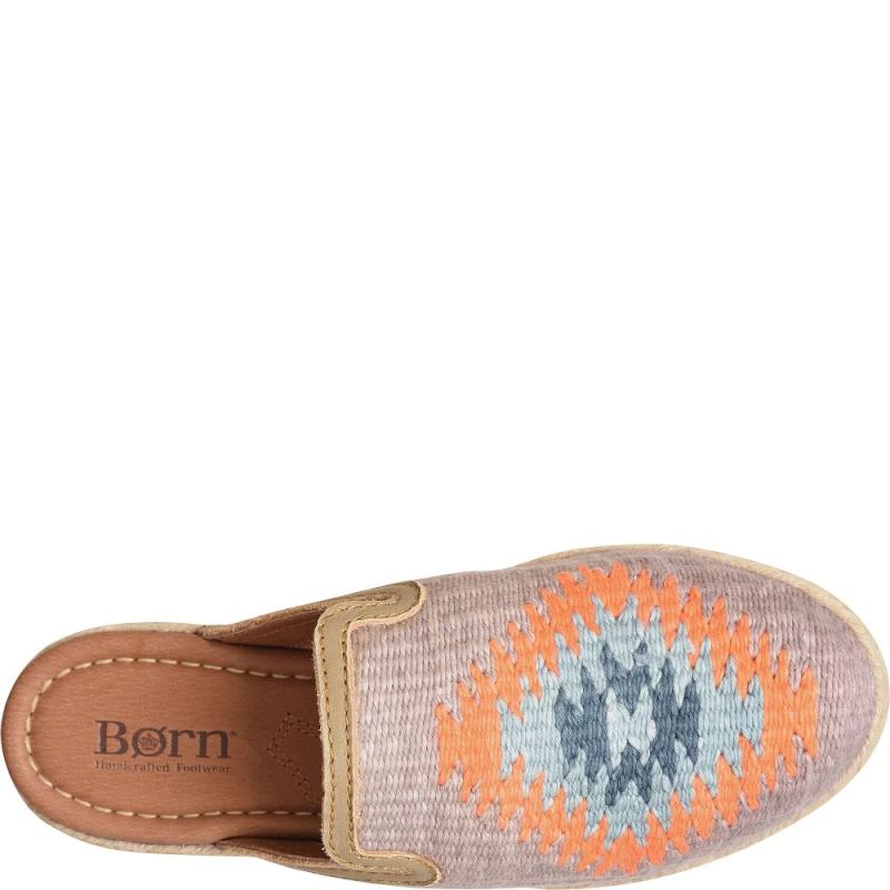Born Women's Gretta Clogs - Taupe Cotton Fabric (Multicolor)