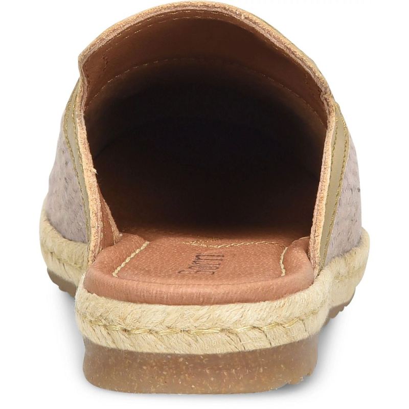 Born Women's Gretta Clogs - Taupe Cotton Fabric (Multicolor)