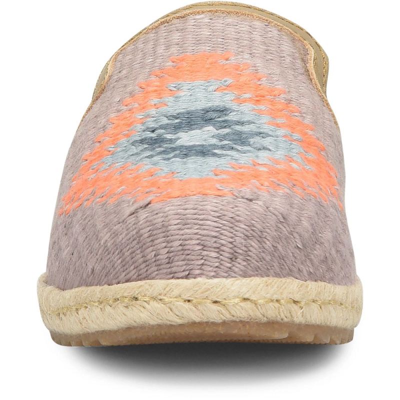 Born Women's Gretta Clogs - Taupe Cotton Fabric (Multicolor)