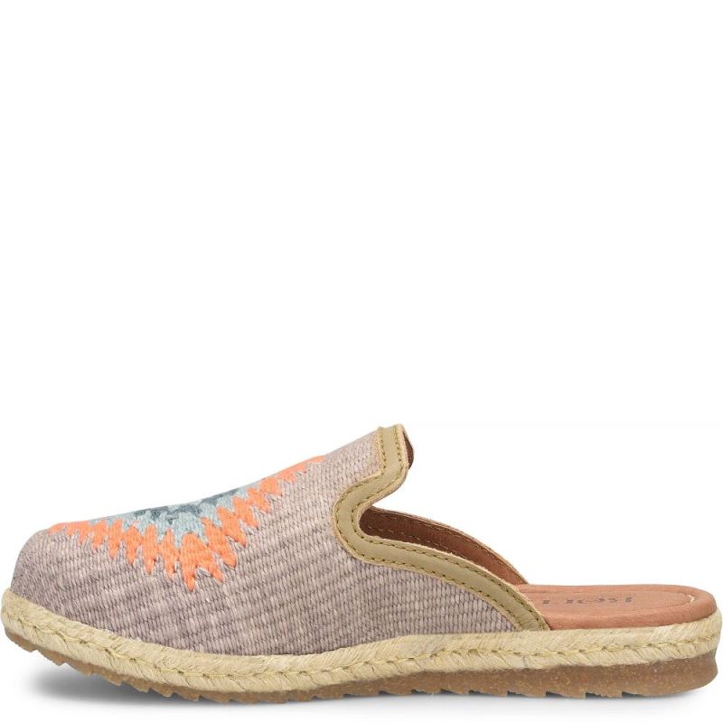 Born Women's Gretta Clogs - Taupe Cotton Fabric (Multicolor)