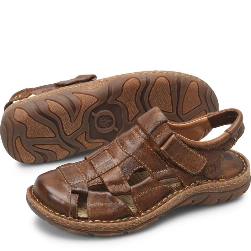 Born Men's Cabot III Sandals - Amber (Brown)