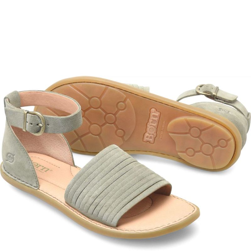 Born Women's Margot Sandals - Scandinavian Green Suede (Green)