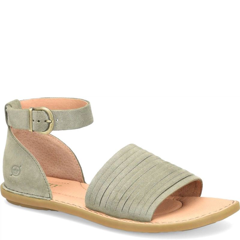 Born Women's Margot Sandals - Scandinavian Green Suede (Green)