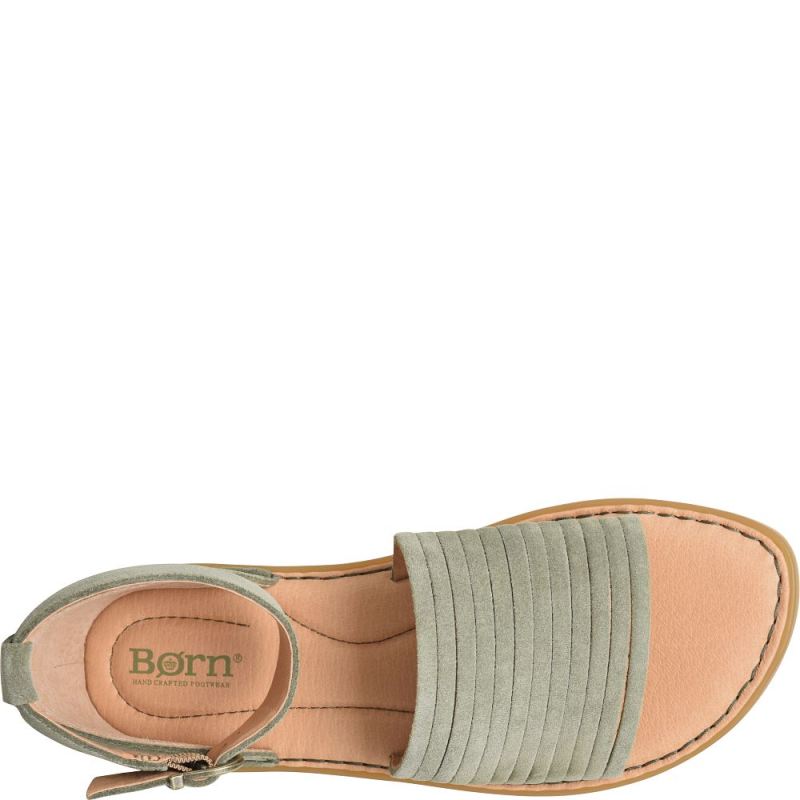 Born Women's Margot Sandals - Scandinavian Green Suede (Green)