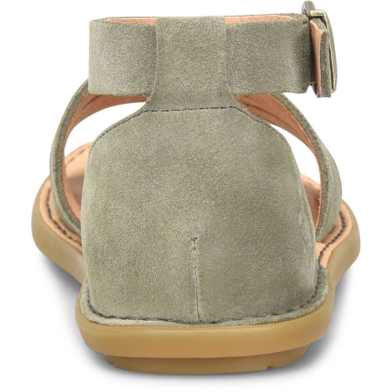 Born Women's Margot Sandals - Scandinavian Green Suede (Green)