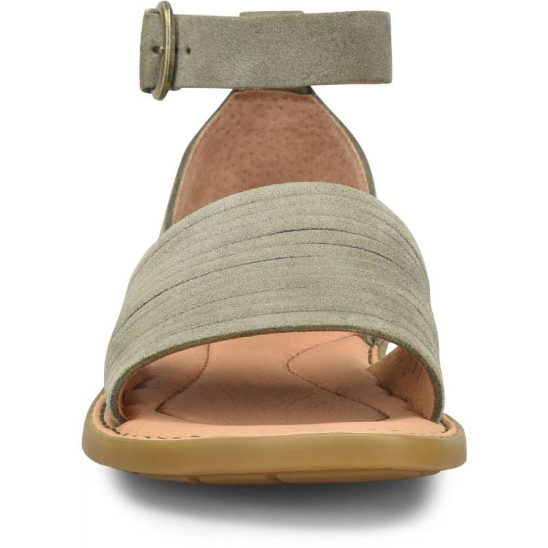 Born Women's Margot Sandals - Scandinavian Green Suede (Green)