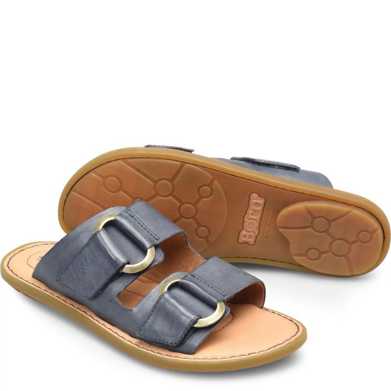 Born Women's Marston Sandals - Navy Oceano (Blue)