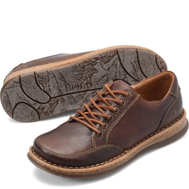 Born Men's Bronson Slip-Ons & Lace-Ups - Dark Chestnut (Brown)