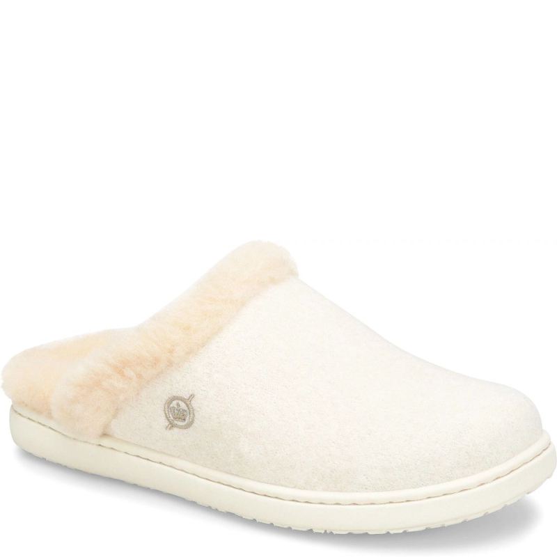 Born Women's Zoe Clogs - Winter White Wool Combo (White)