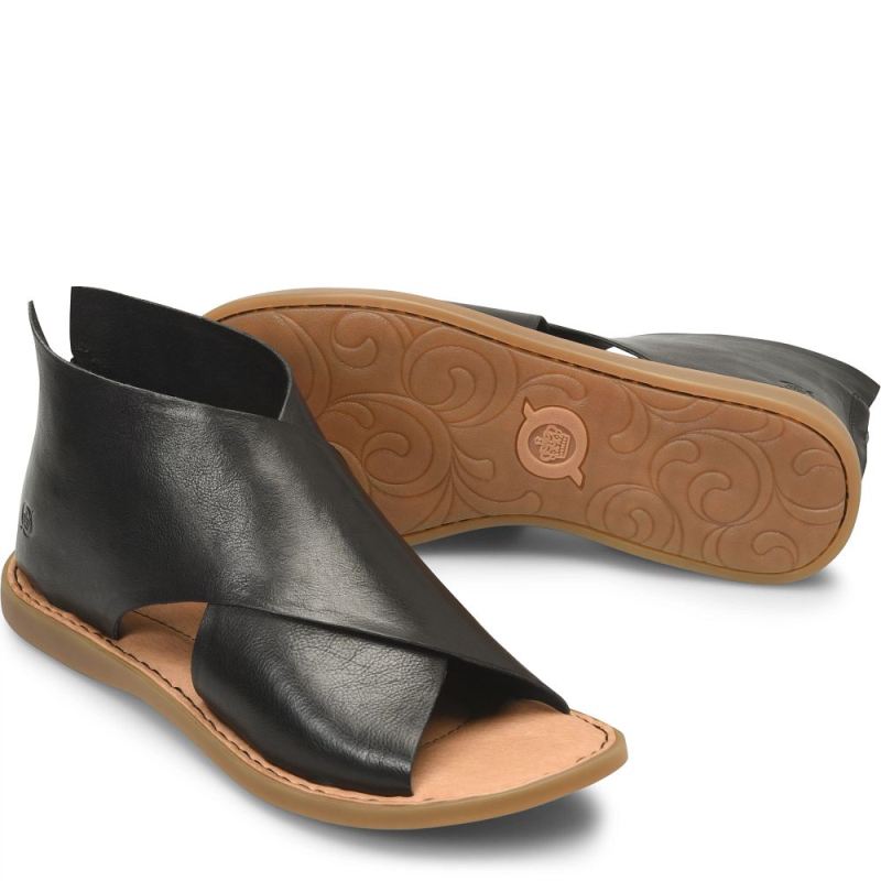 Born Women's Iwa Sandals - Black Natural Sole (Black)