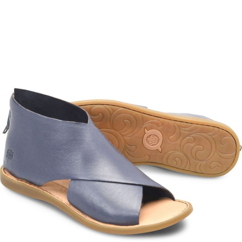 Born Women's Iwa Sandals - Navy Marine (Blue)