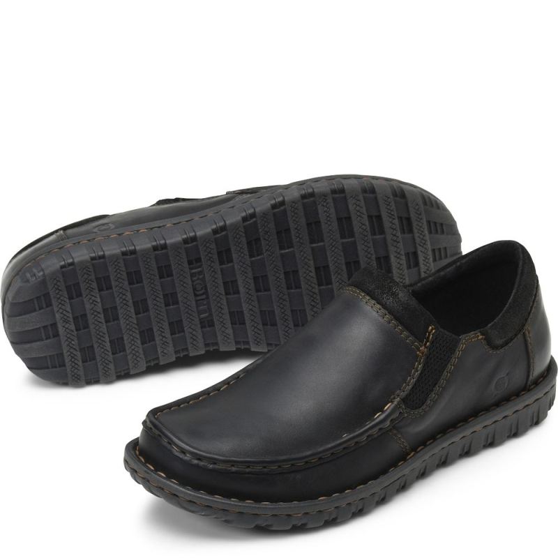 Born Men's Gudmund Slip-Ons & Lace-Ups - Black