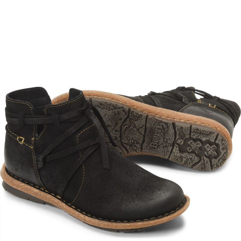 Born Women's Tarkiln Boots - Black Distressed (Black)