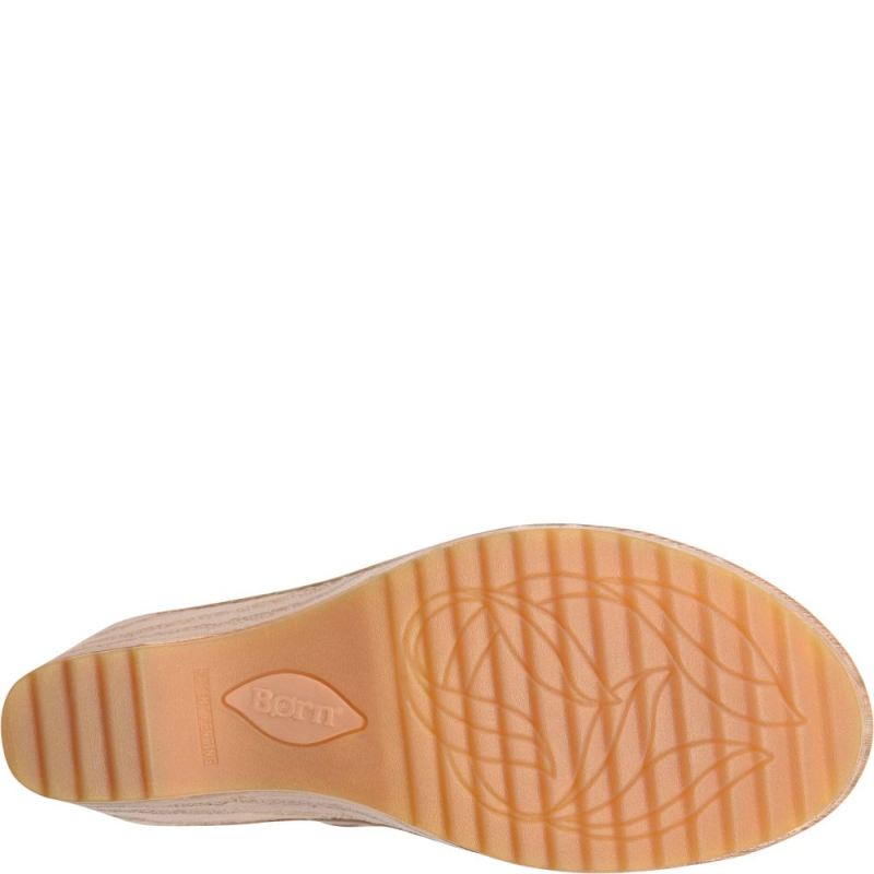 Born Women's Natalie Clogs - Cream Visone Distressed (Tan)
