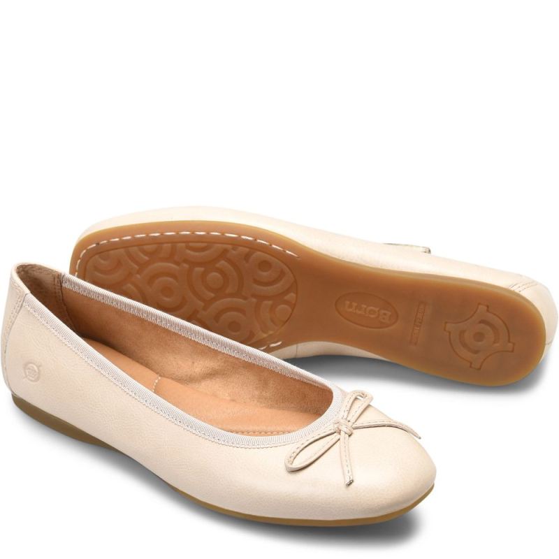 Born Women's Brin Flats - White Bone (White)