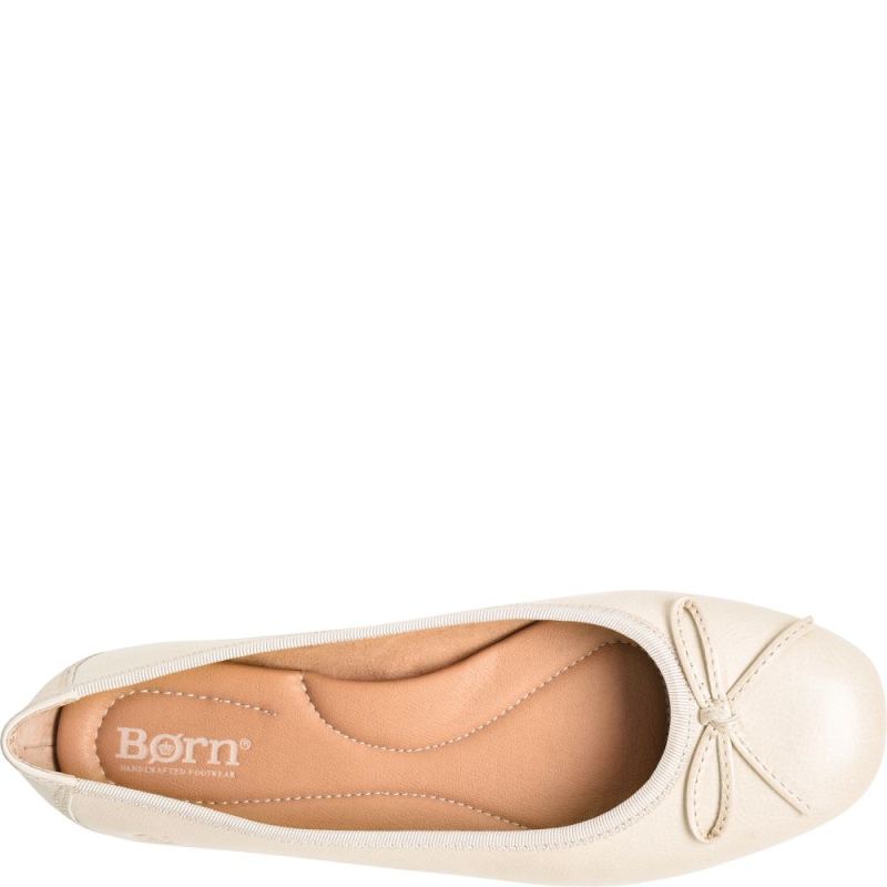 Born Women's Brin Flats - White Bone (White)