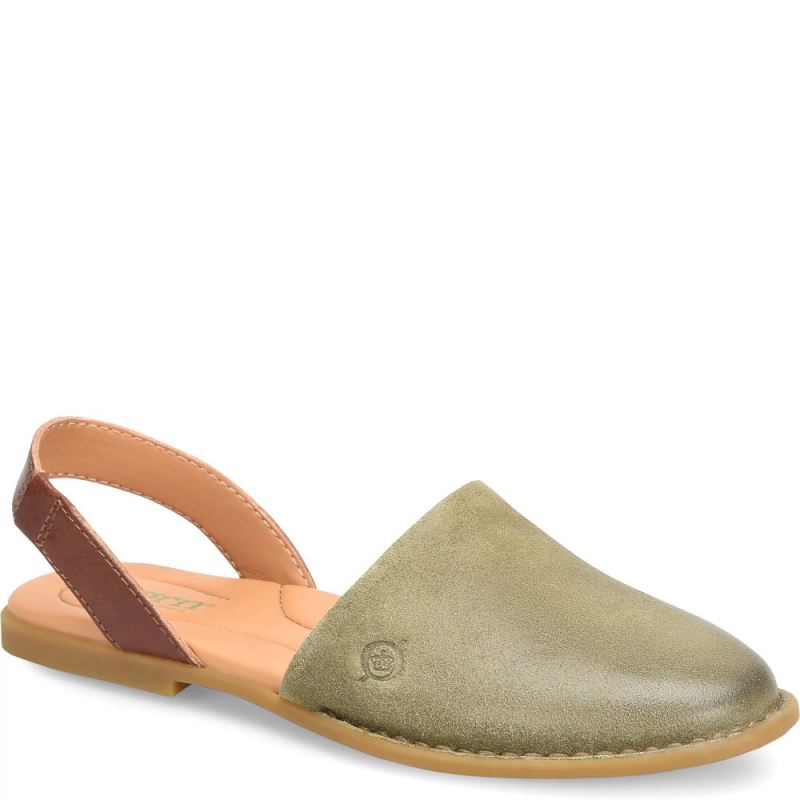 Born Women's Leif Slip-Ons & Lace-Ups - Kiwi Distressed (Green)