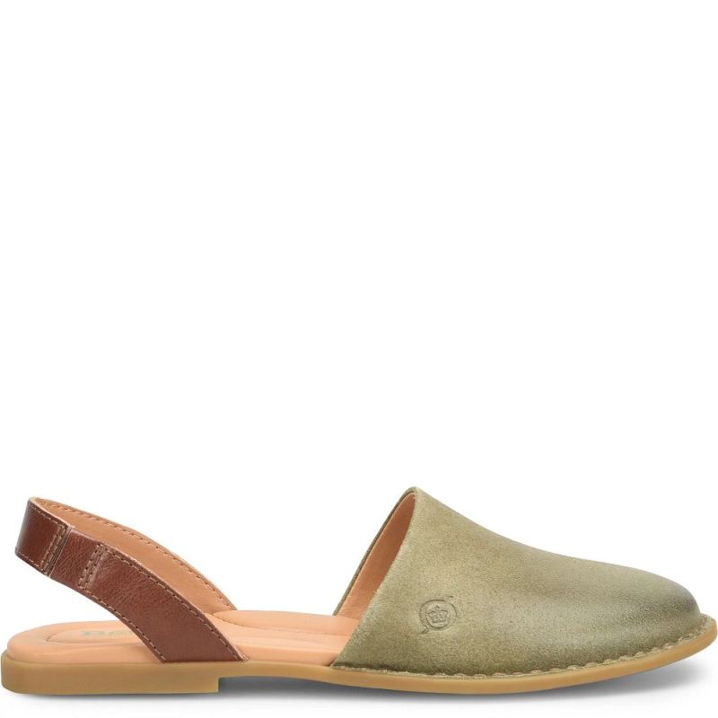 Born Women's Leif Slip-Ons & Lace-Ups - Kiwi Distressed (Green)