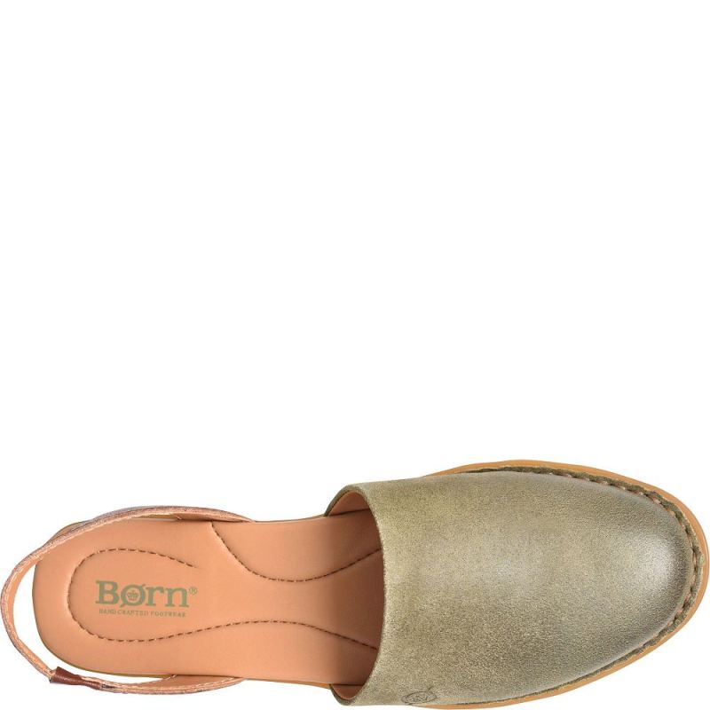 Born Women's Leif Slip-Ons & Lace-Ups - Kiwi Distressed (Green)