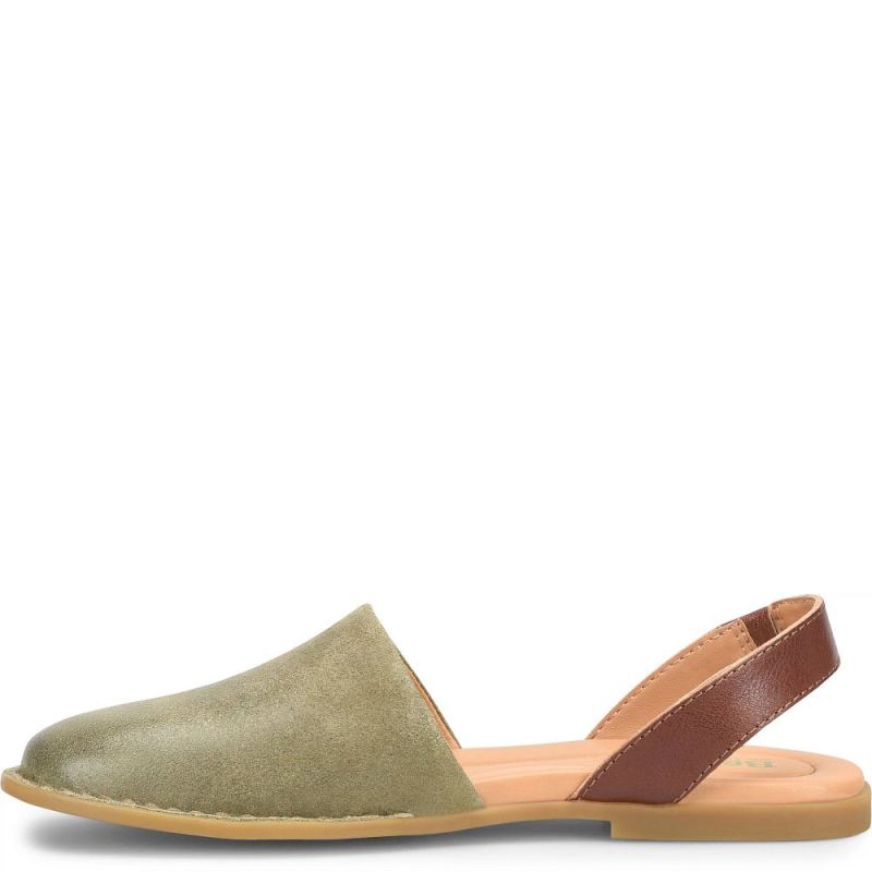 Born Women's Leif Slip-Ons & Lace-Ups - Kiwi Distressed (Green)