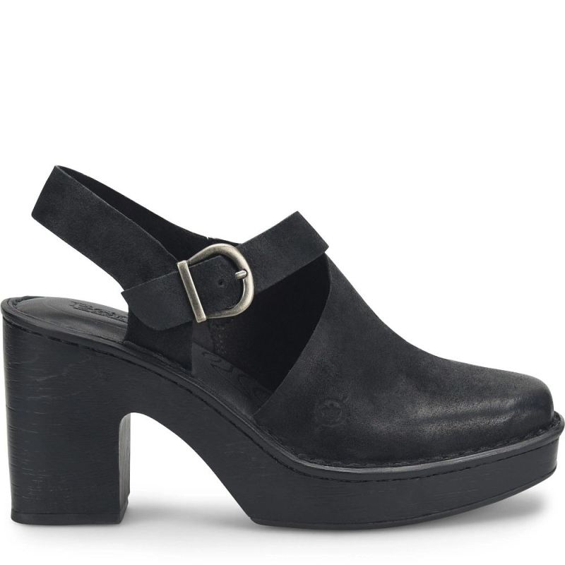 Born Women's Devlyn Heels - Black Distressed (Black)