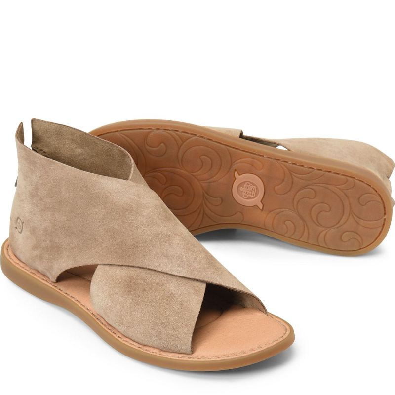 Born Women's Iwa Sandals - Taupe Suede (Tan)