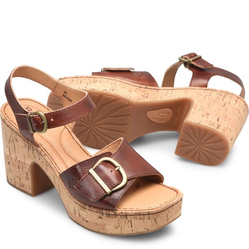 Born Women's Browyn Sandals - Dark Tan Bourbon (Brown)