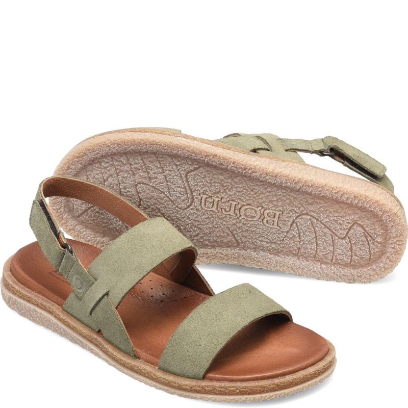 Born Women's Cadyn Sandals - Loden Green suede (Green)