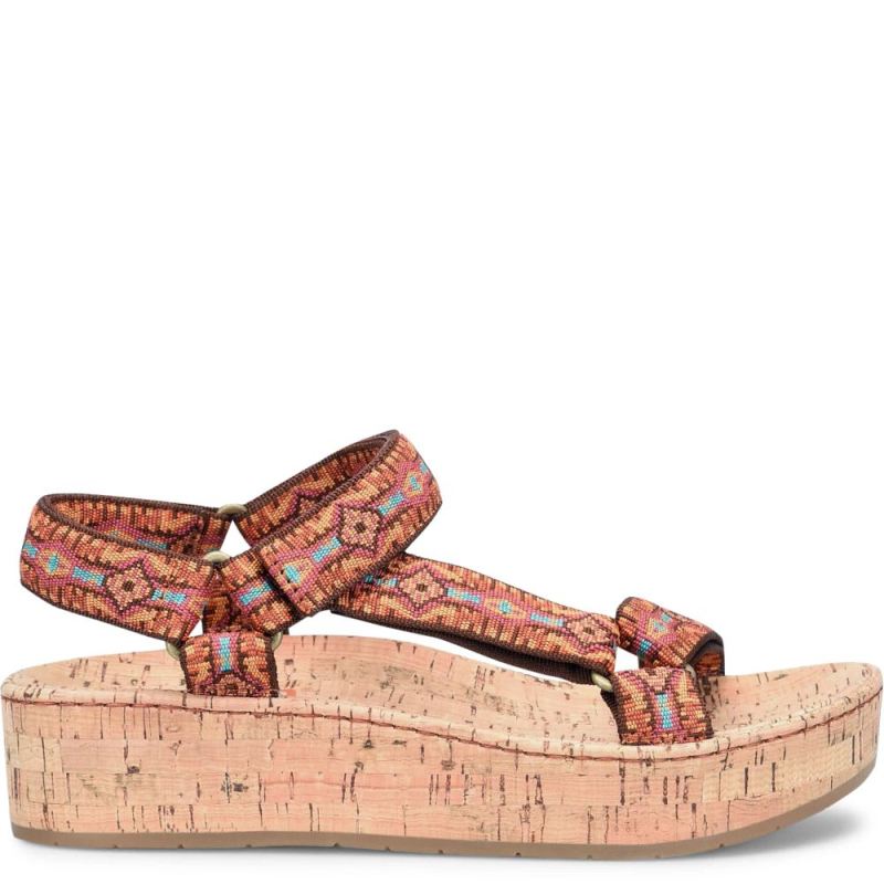 Born Women's Sirena Sandals - Orange Fabric (Multicolor)